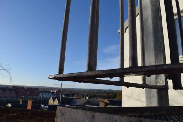 Morning dew on steel railing by Westcountry Fabrication Ltd