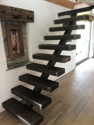 Steel staircase