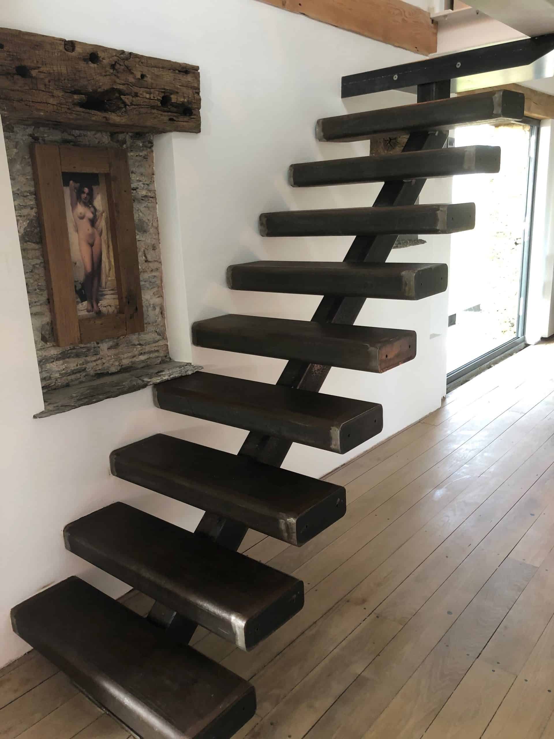 Steel staircase