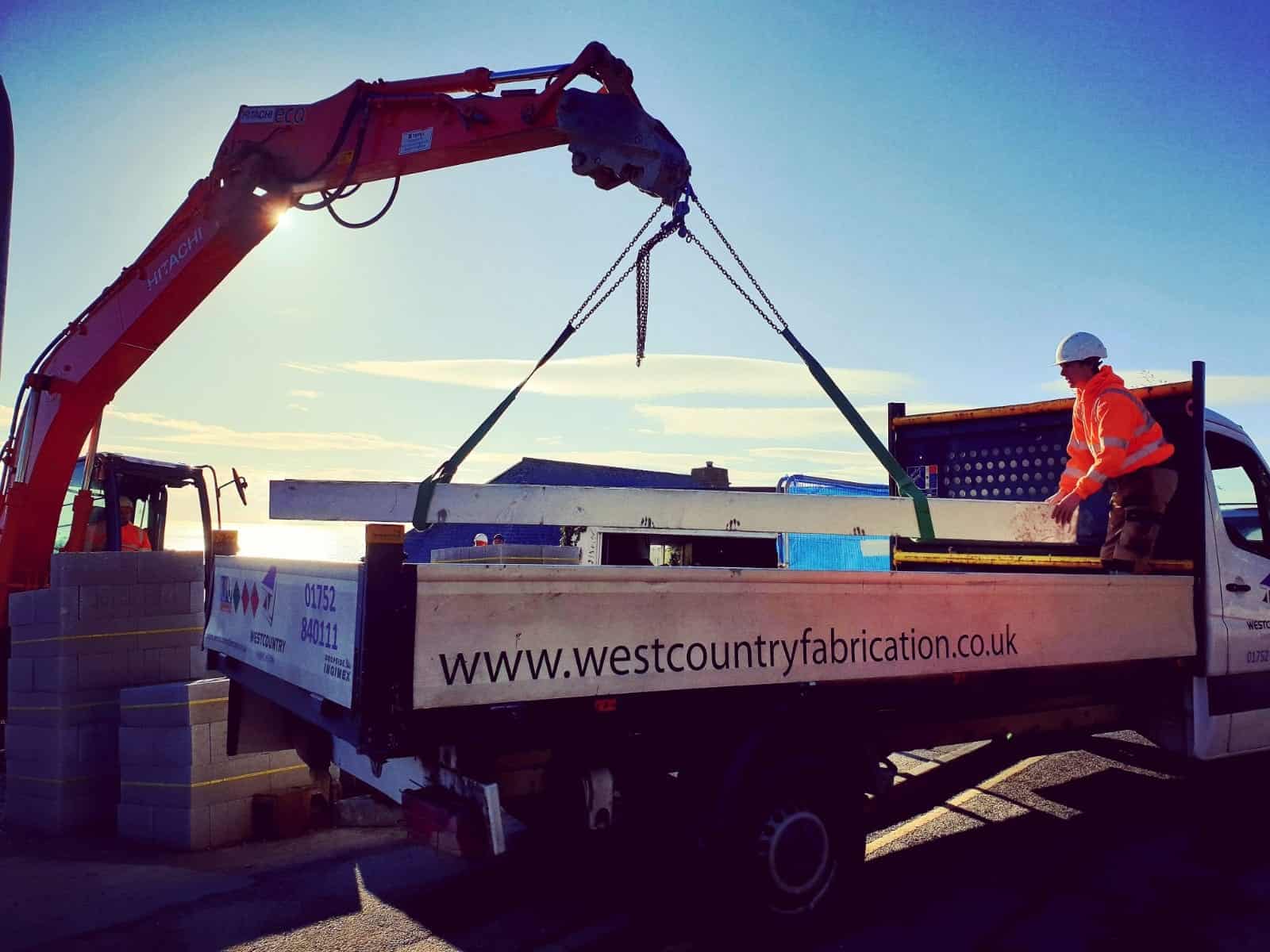 Steel delivery by Westcountry Fabrication Limited