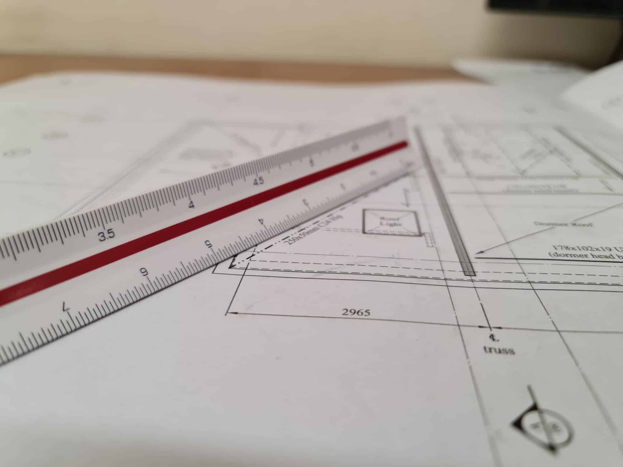 Design architect or engineer drawing for structural steel