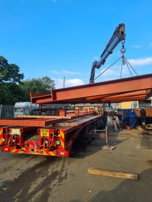 Steel loading onto lorry