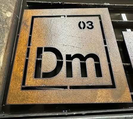 Corten Plasma Cut Metal Business sign