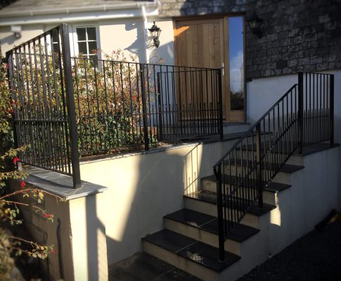 Mild steel powdercoated balustrade at Daymer Bay