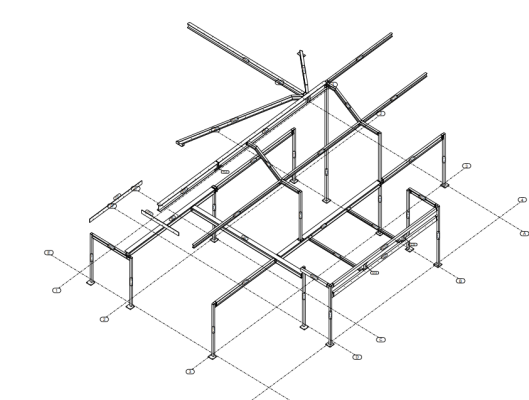 TEKLA model for structural steel for a house in Polzeath Westcountry Fabrication Ltd with AD Williams