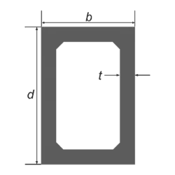 250 x 150 x 5.0 rectangular hollow section 1