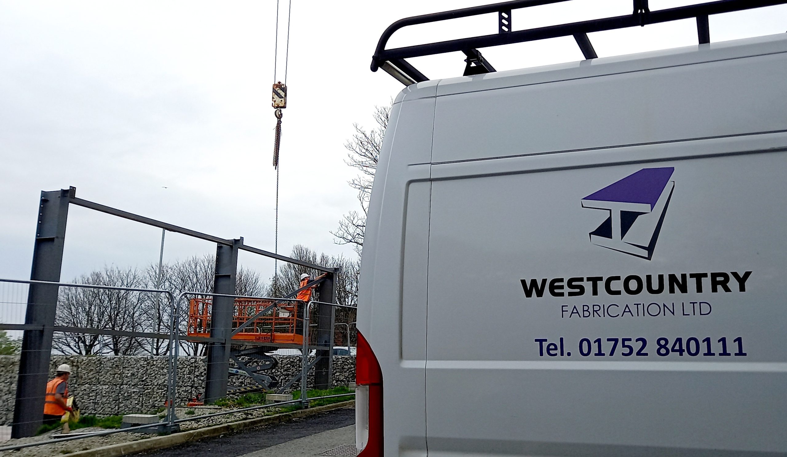 Steel erection for industrial unit in Plymouth