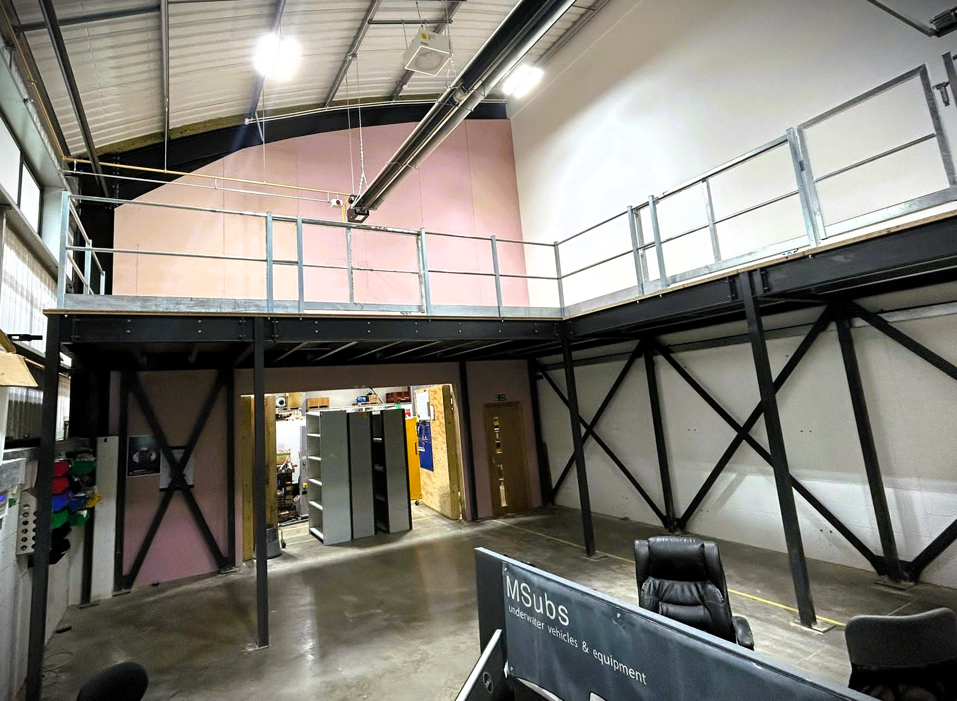 Metal Mezzanine floor for commercial unit