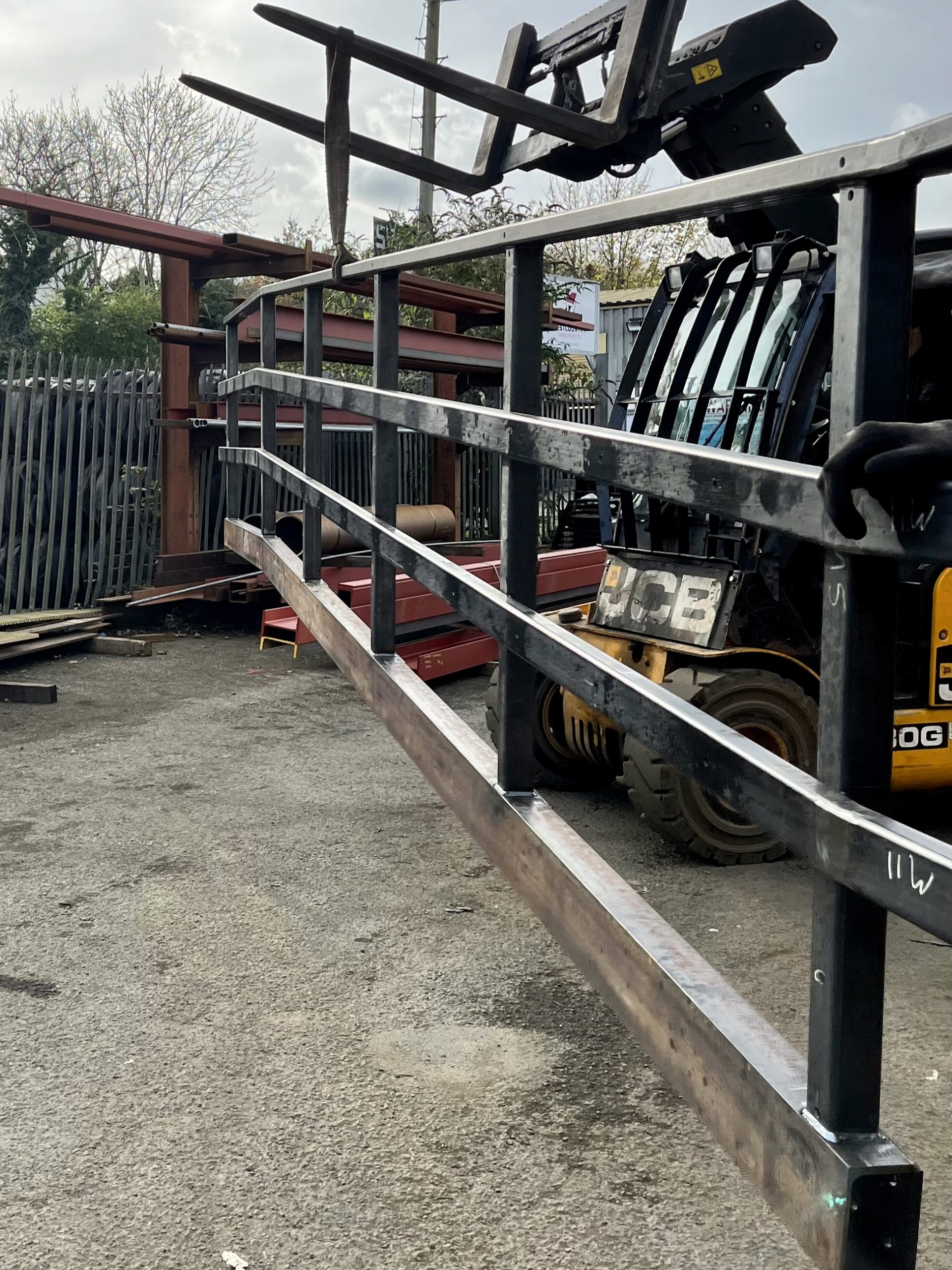 Fabricated metal box section frame