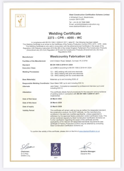 Steel Construction Certification Upgrade to EXC3 6