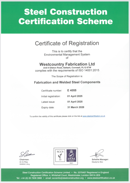 ISO 14001 certification: Why it matters when choosing a steelwork supplier in construction procurement